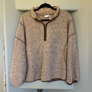 Urban Outfitters heathered quarter zip sweater
